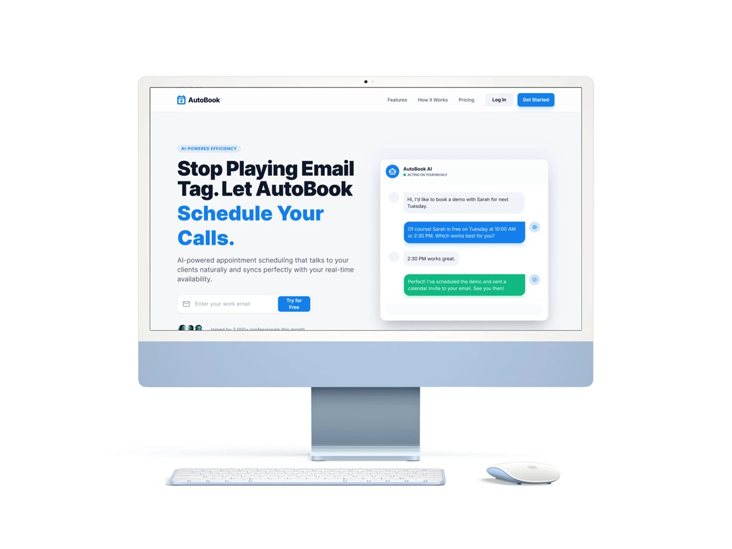 AutoBook booking screen